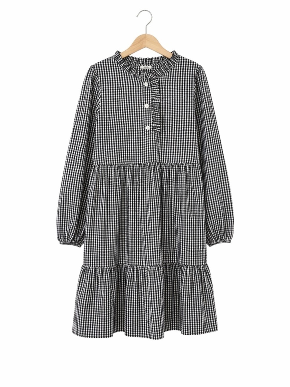 Little English Navy and White Gingham Kids Dress